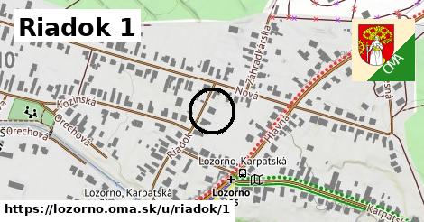 Riadok 1, Lozorno