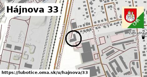 Hájnova 33, Ľubotice