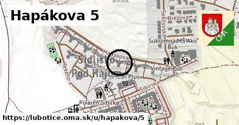 Hapákova 5, Ľubotice