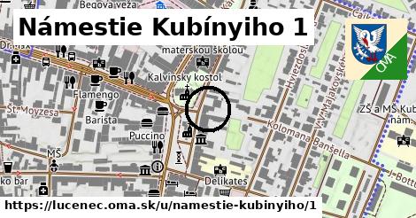 Námestie Kubínyiho 1, Lučenec