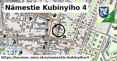 Námestie Kubínyiho 4, Lučenec