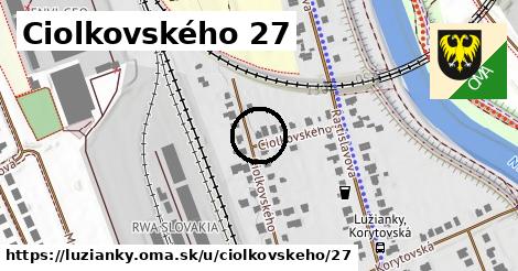 Ciolkovského 27, Lužianky