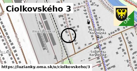 Ciolkovského 3, Lužianky