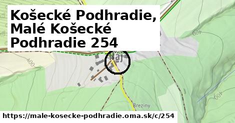 Košecké Podhradie, Malé Košecké Podhradie <span class="supisne">254</span>