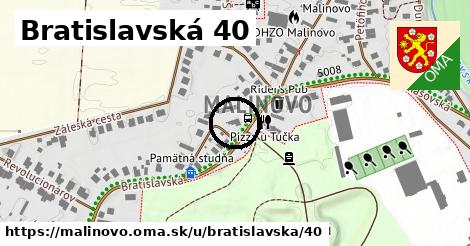 Bratislavská 40, Malinovo