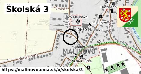 Školská 3, Malinovo