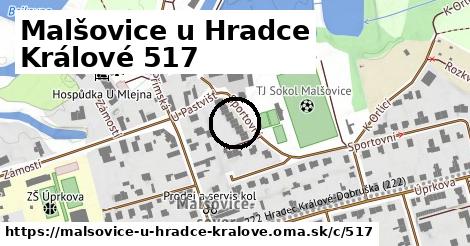 Malšovice u Hradce Králové <span class="supisne">517</span>