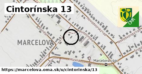 Cintorínska 13, Marcelová