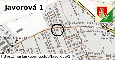 Javorová 1, Marianka