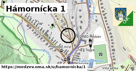 Hámornícka 1, Medzev