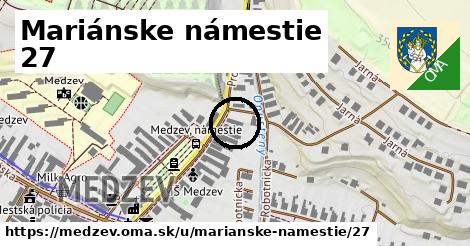 Mariánske námestie 27, Medzev