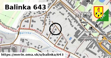 Balinka 643, Měřín