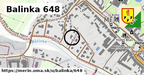 Balinka 648, Měřín