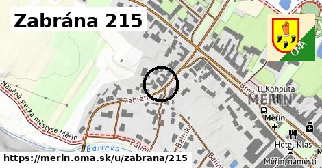 Zabrána 215, Měřín