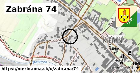 Zabrána 74, Měřín