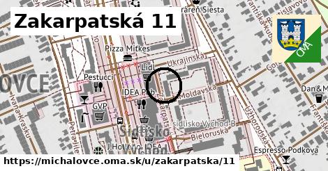 Zakarpatská 11, Michalovce