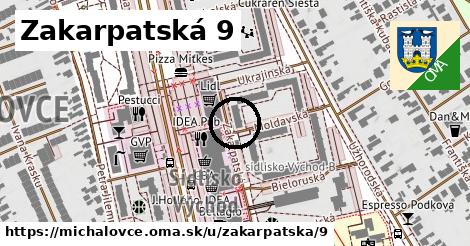 Zakarpatská 9, Michalovce