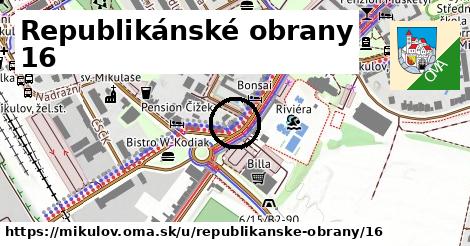 Republikánské obrany 16, Mikulov