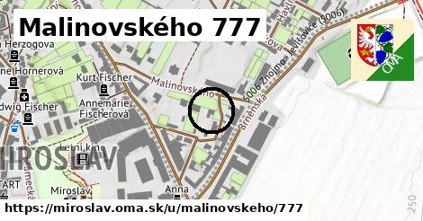 Malinovského 777, Miroslav