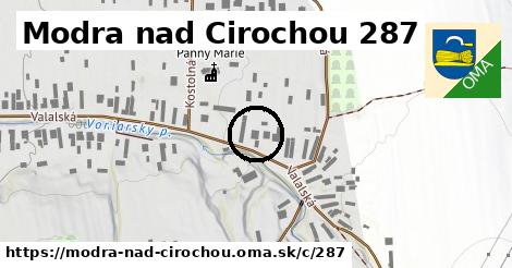Modra nad Cirochou <span class="supisne">287</span>