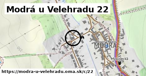 Modrá u Velehradu <span class="supisne">22</span>