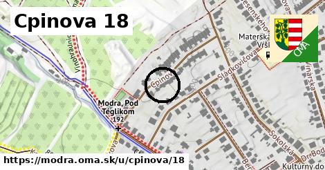 Cpinova 18, Modra