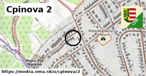 Cpinova 2, Modra