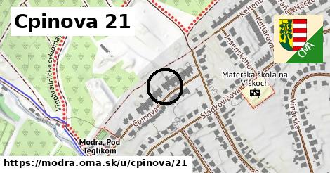 Cpinova 21, Modra