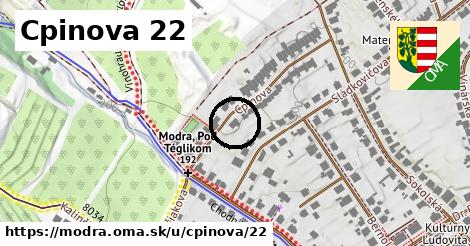 Cpinova 22, Modra