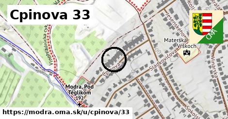 Cpinova 33, Modra