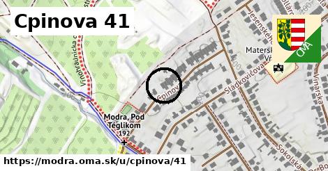 Cpinova 41, Modra