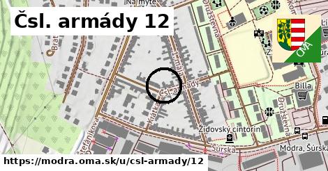 Čsl. armády 12, Modra