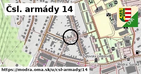 Čsl. armády 14, Modra