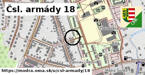 Čsl. armády 18, Modra