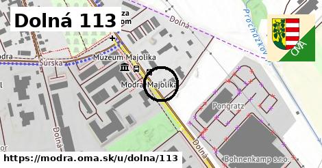 Dolná 113, Modra