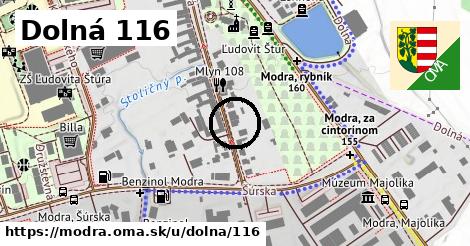 Dolná 116, Modra