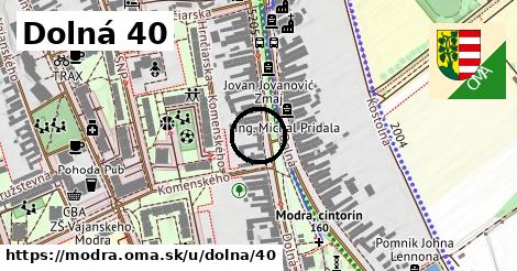 Dolná 40, Modra