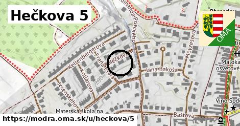 Hečkova 5, Modra