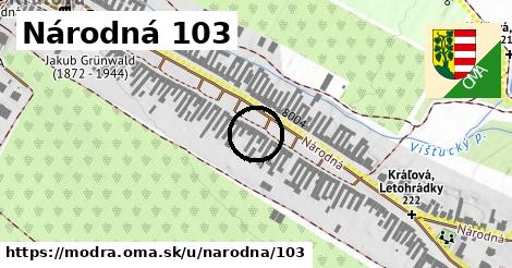 Národná 103, Modra