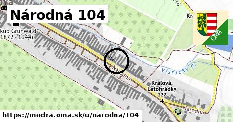 Národná 104, Modra