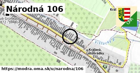 Národná 106, Modra