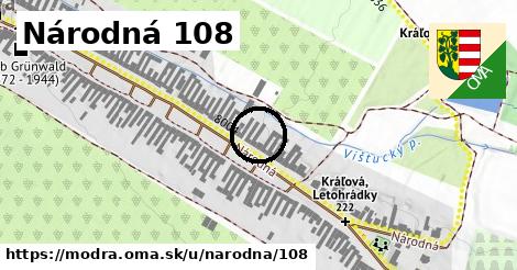 Národná 108, Modra