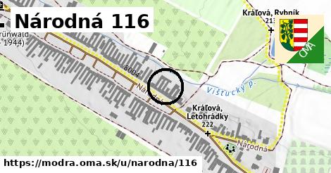 Národná 116, Modra