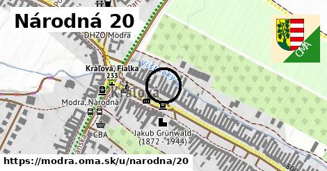 Národná 20, Modra