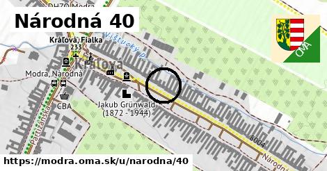 Národná 40, Modra