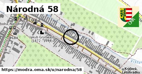 Národná 58, Modra