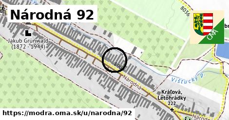 Národná 92, Modra