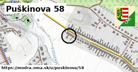 Puškinova 58, Modra