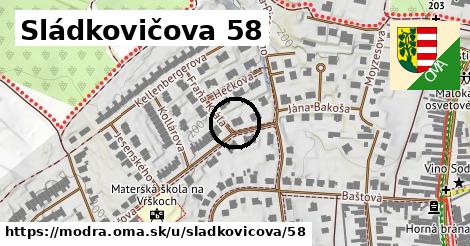 Sládkovičova 58, Modra