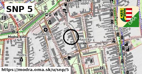 SNP 5, Modra